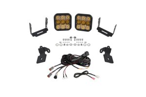 Polaris RZR Pro LED Light Pods - A-Pillar - Diode Dynamics - SS5 Sport - Combo - Yellow - `20-`23